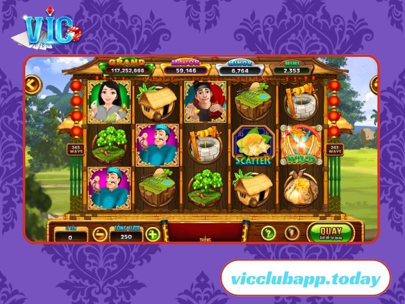 Giao diện game tại cổng game VicClub