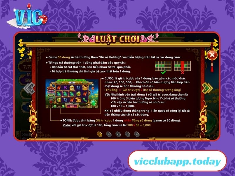 Luật chơi được tóm tắt trong game