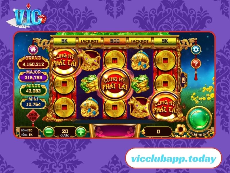 Giao diện game hấp dẫn tại Vic Club