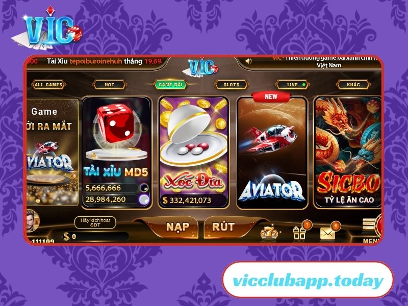 VicClub - Cổng game uy tín top đầu Việt Nam